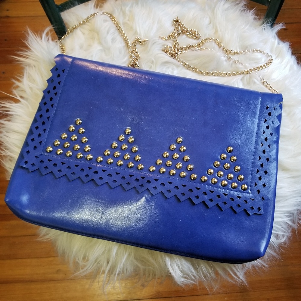 Royal Blue Leather Purse